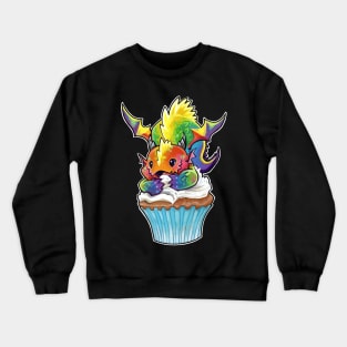 Cupcake dragon rainbow Crewneck Sweatshirt